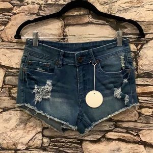 Short Stretch Denim Shorts